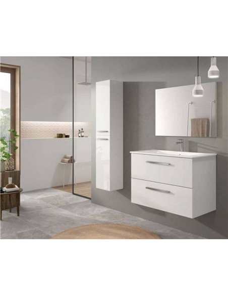 Milano White Gloss 2 Door Wall Mounted Floating Bathroom Storage Cupboard, 3230 - pic 115253 | FastDaddyshop
