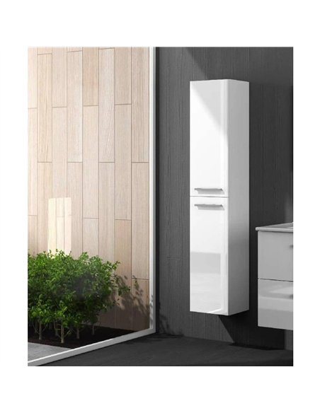 Milano White Gloss 2 Door Wall Mounted Floating Bathroom Storage Cupboard, 3230 - pic 115256 | FastDaddyshop