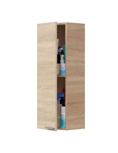 Milano Oak Effect 1 Door Small Wall Mounted Floating Bathroom Storage Cupboard, 305270BO