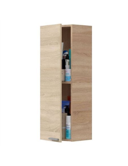 Milano Oak Effect 1 Door Small Wall Mounted Floating Bathroom Storage Cupboard, 305270BO - pic 115264 | FastDaddyshop