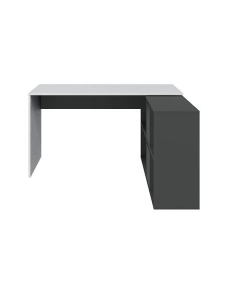Mulberry White and Grey Reversible Large Corner Desk with Storage, 3135 - pic 115267 | FastDaddyshop