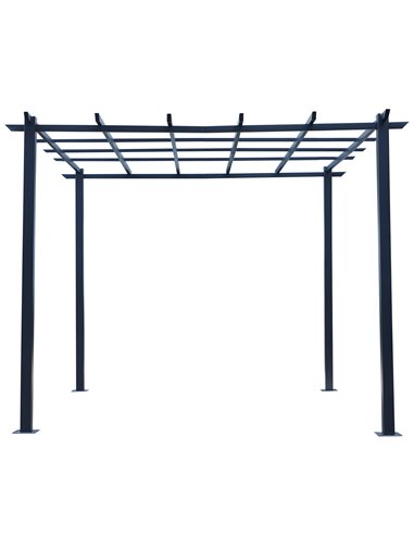 Outsunny 3 x 3 Meter Metal Pergola Gazebo Grape Trellis Climbing Plants Outdoor Sun Shelter Arbours Garden
