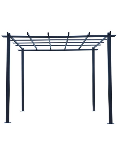 Outsunny 3 x 3 Meter Metal Pergola Gazebo Grape Trellis Climbing Plants Outdoor Sun Shelter Arbours Garden - pic 11528 | FastDaddyshop