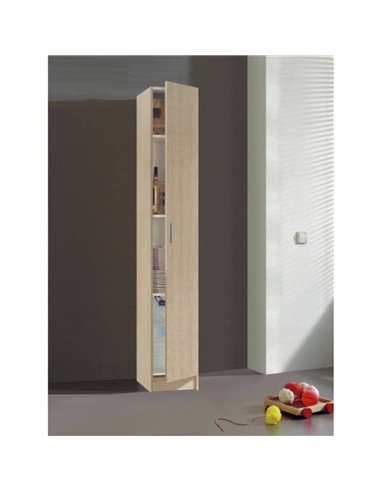 Multi Tall Narrow Oak Cupboard, 2474