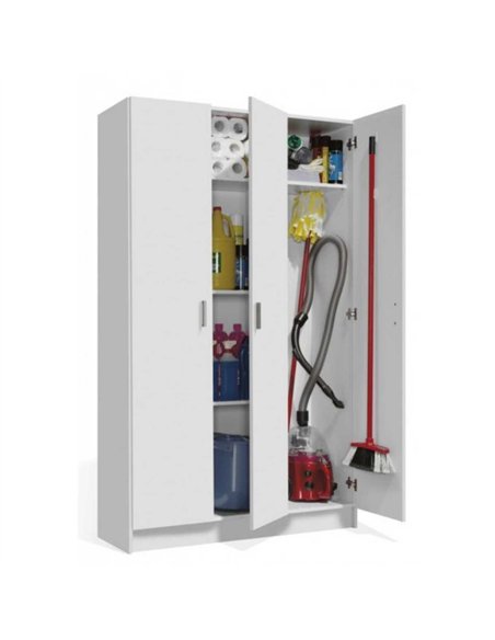 Multi Purpose White Wide Storage Cupboard 3 Door, 2591        - pic 115289 | FastDaddyshop