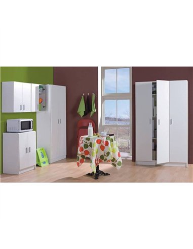 Multi Purpose White Wide Storage Cupboard 3 Door, 2591       