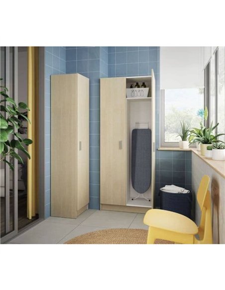 Multi Tall Oak Effect 2 Door Utility Universal Storage Cupboard, 3292 - pic 115295 | FastDaddyshop