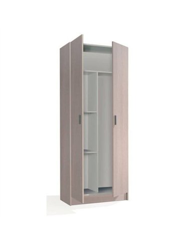 Multi Tall Oak Effect 2 Door Utility Universal Storage Cupboard, 3292