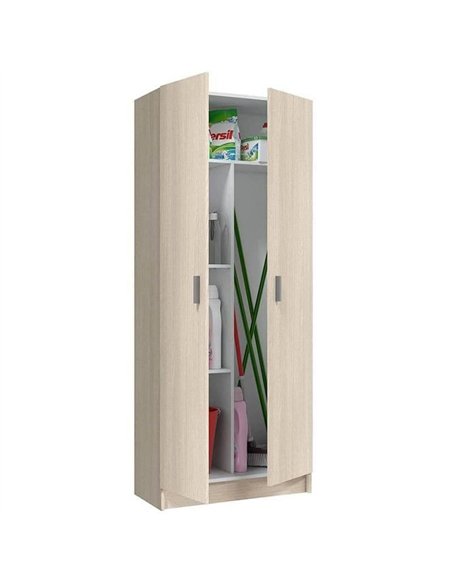 Multi Tall Oak Effect 2 Door Utility Universal Storage Cupboard, 3292 - pic 115297 | FastDaddyshop