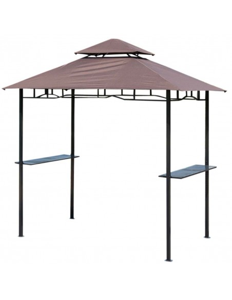 Outsunny 8 ft New Double-Tier BBQ Gazebo Grill Canopy, Coffee - pic 11530 | FastDaddyshop