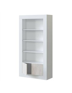 Montreal White And Wood Effect Tall Bookcase, 3076