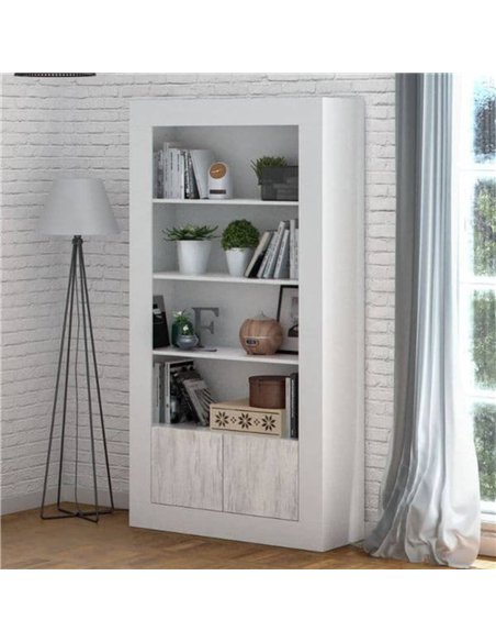 Montreal White And Wood Effect Tall Bookcase, 3076 - pic 115304 | FastDaddyshop