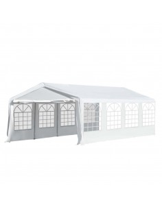 Outsunny Gazebo Marquee, Steel Frame, Water Resistant, size 8x4m, White