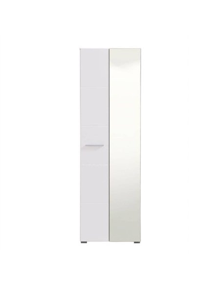 Myra White Mirrored Narrow Wardrobe, 3050 - pic 115310 | FastDaddyshop