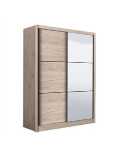 Navara Oak Effect Sliding Door Wardrobe 166cm, 3085