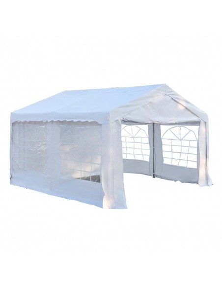 Outsunny Gazebo Marquee Party Tent, Steel Frame, 4x4 m, White - pic 11533 | FastDaddyshop