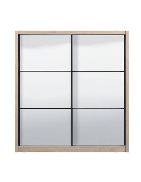 Nevada Artisan Oak Effect Full Mirrored Sliding Door Wardrobe, 3424 - pic 115331 | FastDaddyshop