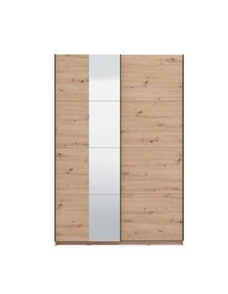 Noah Oak Effect Sliding Wardrobe With Mirror, 3408 - pic 115338 | FastDaddyshop