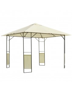 Outsunny 3x3m Patio Garden Metal Gazebo Marquee, Steel Frame, Water Resistant, Cream