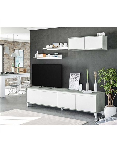 Nocca Grey and White TV Cabinet, 2964 - pic 115342 | FastDaddyshop
