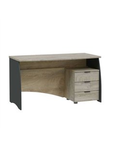 Oris Oak and Grey Large Desk With Drawers, 3121