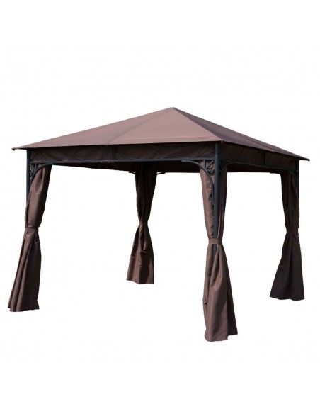 Outsunny 3x3 m Gazebo Pavilion-Coffee - pic 11535 | FastDaddyshop