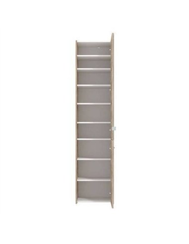 Osaka Oak Effect Tall Slim Shoe Cabinet Cupboard, 3452 