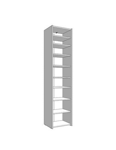 Osaka Oak Effect Tall Slim Shoe Cabinet Cupboard, 3452  - pic 115361 | FastDaddyshop