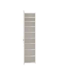 Osaka White Mirrored Slim Shoe Cabinet Cupboard, 3453 2