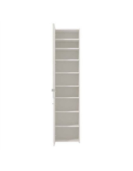 Osaka White Mirrored Slim Shoe Cabinet Cupboard, 3453 - pic 115363 | FastDaddyshop