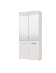 Osaka White Mirrored Large 50 Pair Shoe Cabinet Cupboard, 3455