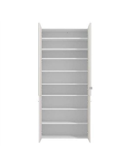 Osaka White Mirrored Large 50 Pair Shoe Cabinet Cupboard, 3455 - pic 115368 | FastDaddyshop