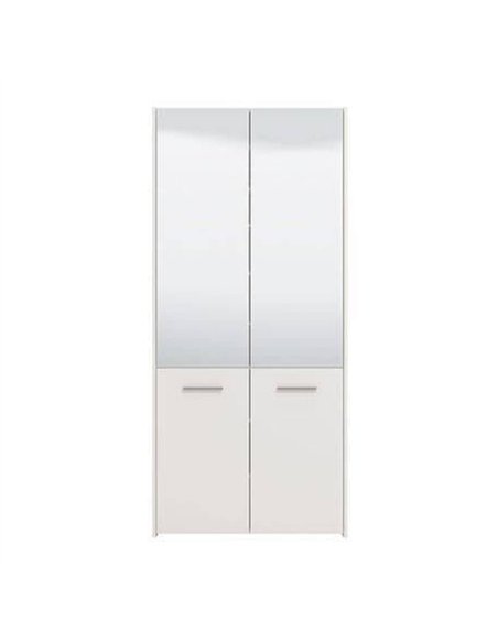 Osaka White Mirrored Large 50 Pair Shoe Cabinet Cupboard, 3455 - pic 115369 | FastDaddyshop
