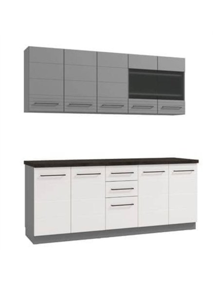 Pedro White Gloss and Grey Kitchen Units, 3280 - pic 115372 | FastDaddyshop