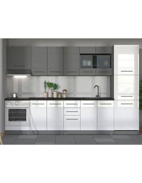 Pedro White Gloss and Grey Kitchen Units, 3280 - pic 115374 | FastDaddyshop