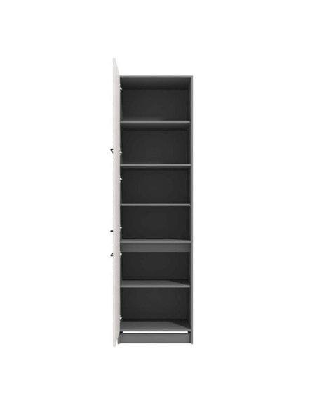 Pedro White High Gloss And Grey 60cm Tall Kitchen Larder Unit Pantry Cupboard, 3270 - pic 115378 | FastDaddyshop