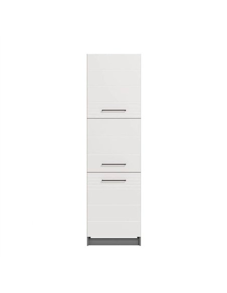Pedro White High Gloss And Grey 60cm Tall Kitchen Larder Unit Pantry Cupboard, 3270 - pic 115379 | FastDaddyshop
