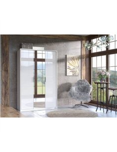 Rado 3 Door White High Gloss Mirrored Wardrobe, 3153