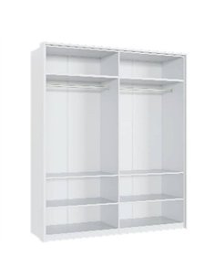 Rado 4 Door White High Gloss Mirrored Wardrobe, 3155 2