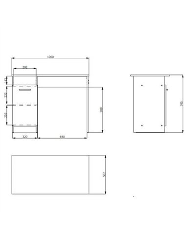 Reygo Sonoma Oak Home Office Computer Desk, 3034