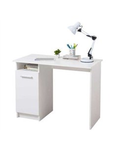 Reygo Matt White Home Office Computer Desk, 3035