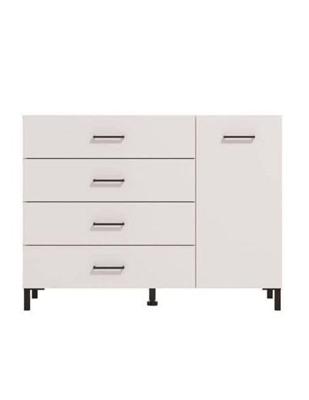 Romero White 1 Door 4 Drawer Sideoard Storage Unit, 3277 - pic 115414 | FastDaddyshop
