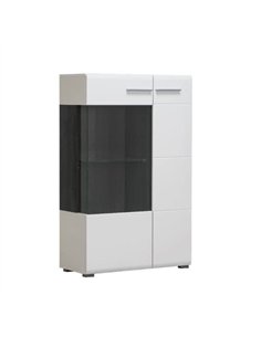 Royce White Short Display Cabinet, 3063