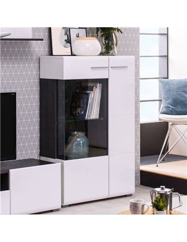 Royce White Short Display Cabinet, 3063