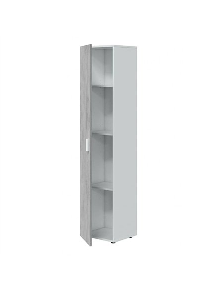 Ruben Narrow Grey & White 1 Door Universal Utility Storage Cupboard, 3245 - pic 115441 | FastDaddyshop