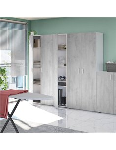 Ruben Narrow Grey & White 1 Door Universal Utility Storage Cupboard, 3245 2