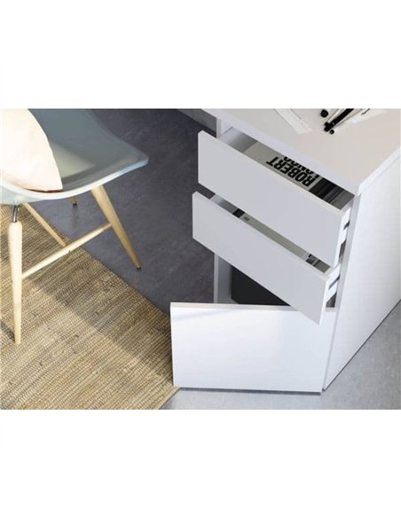 Sacramento Artic White Office Desk with Cupboard and Drawers, 3290 - pic 115444 | FastDaddyshop