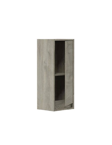 Shaarawy Grey Oak Effect 1 Door Wall Mounted Floating Bathroom Cupboard, 3225 - pic 115462 | FastDaddyshop