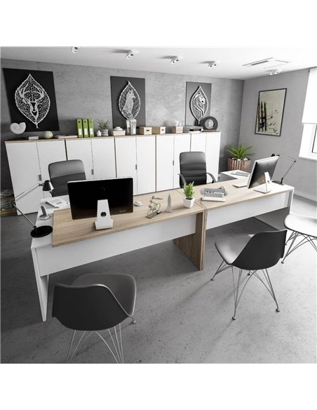 Siena Oak And White Reversible Desk, 2897 - pic 115465 | FastDaddyshop