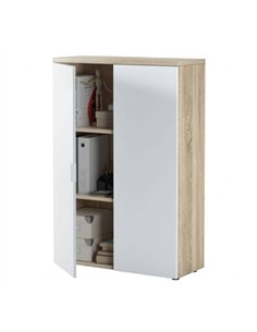 Siena Oak And White Storage Cupboard, 2898